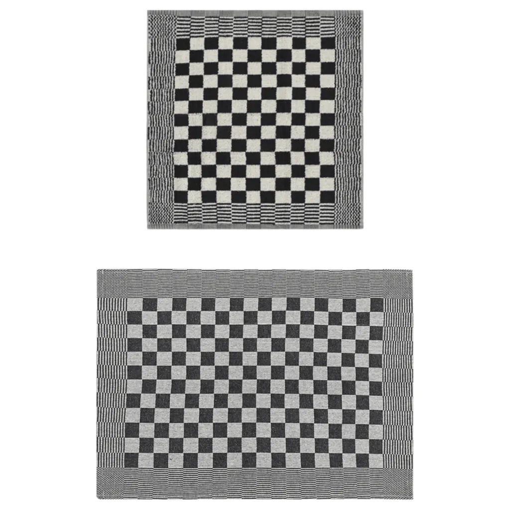Set Strofinacci 50 pz in Cotone Nero e Bianco 136293