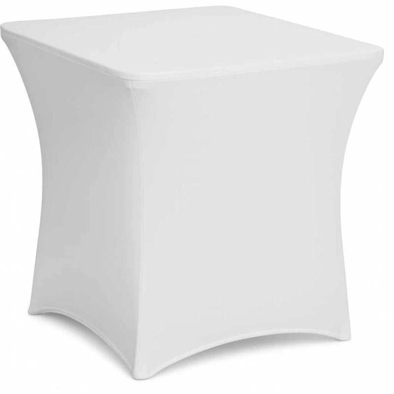 Cover Poliestere Bianco Tavolo Catering Ronda Quadro Cm 86x86h74