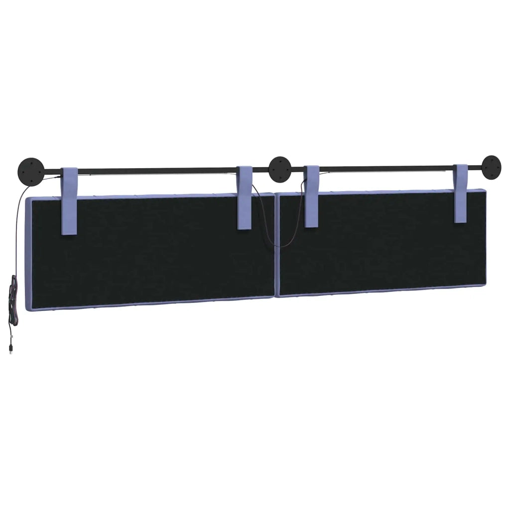 Testiera sospesa Con luce LED Blu jeans Tessuto 3424720