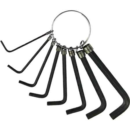 SERIE CHIAVI MASCHIO ESAGONALE 8 pezzi - mm 2÷10