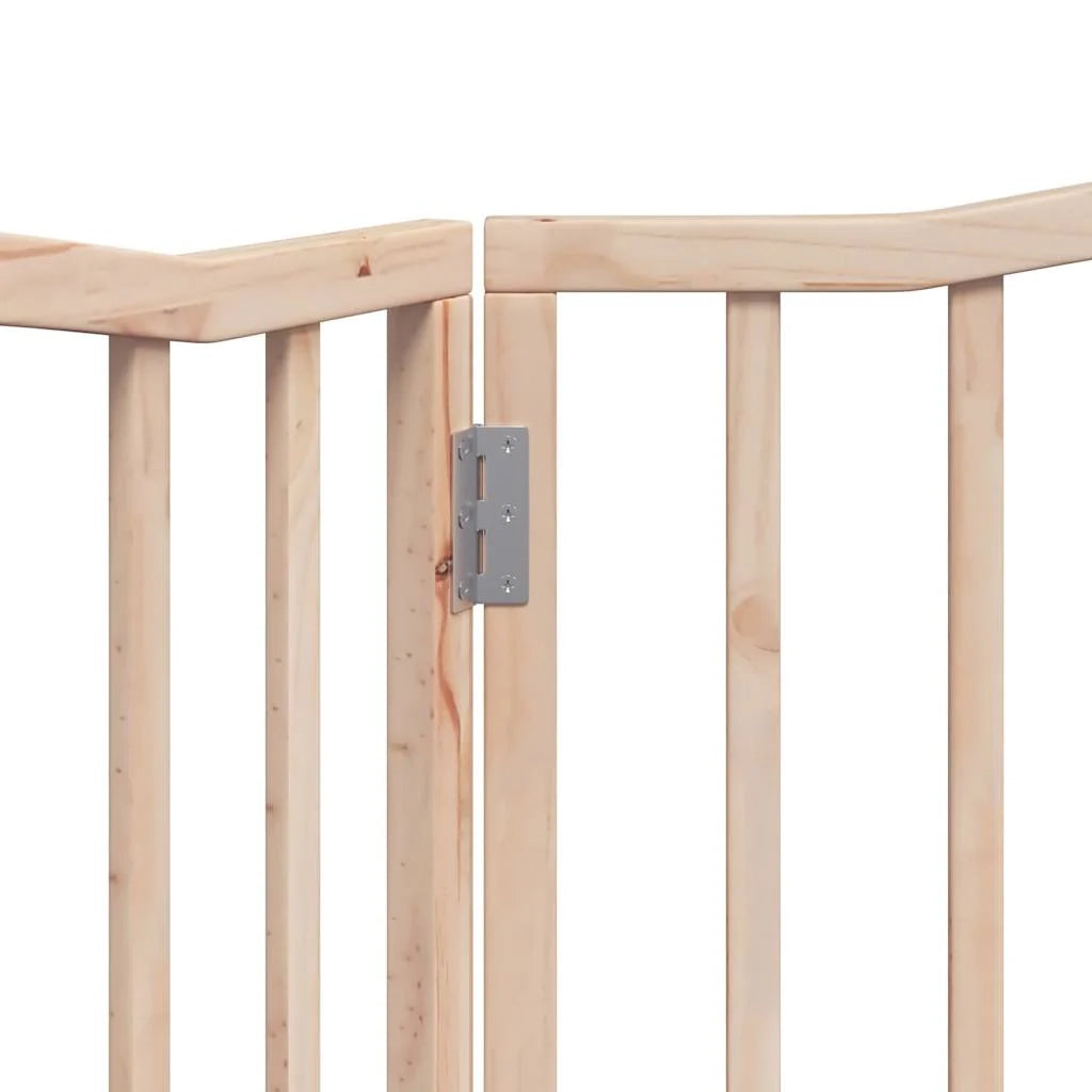 Cancelletto di sicurezza pieghevole per cani 2 pannelli 160 cm legno di pioppo marrone 02_0023040