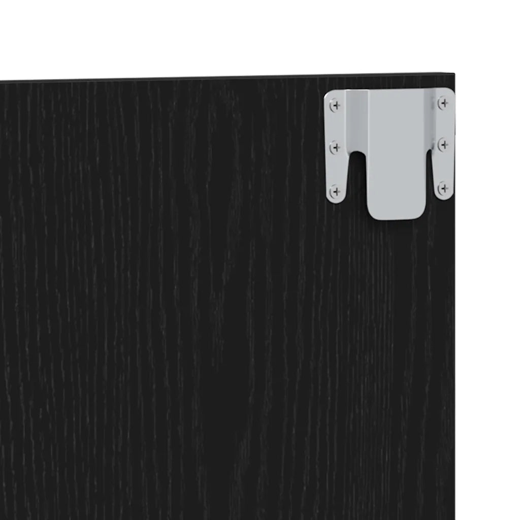 Testiera-Testata-Testiera Decorativa Rovere Nero 120 x 1.5 x 80 cm Legno multistrato