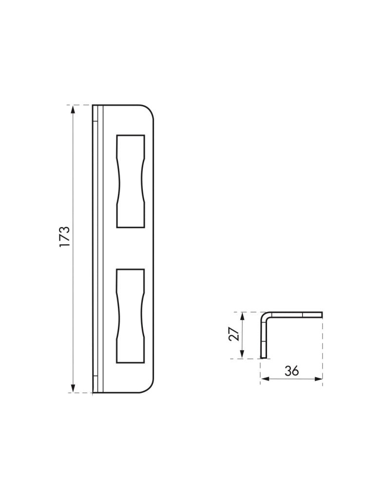 Incontro reversibile da saldare per serratura, larghezza 30 mm – THIRARD