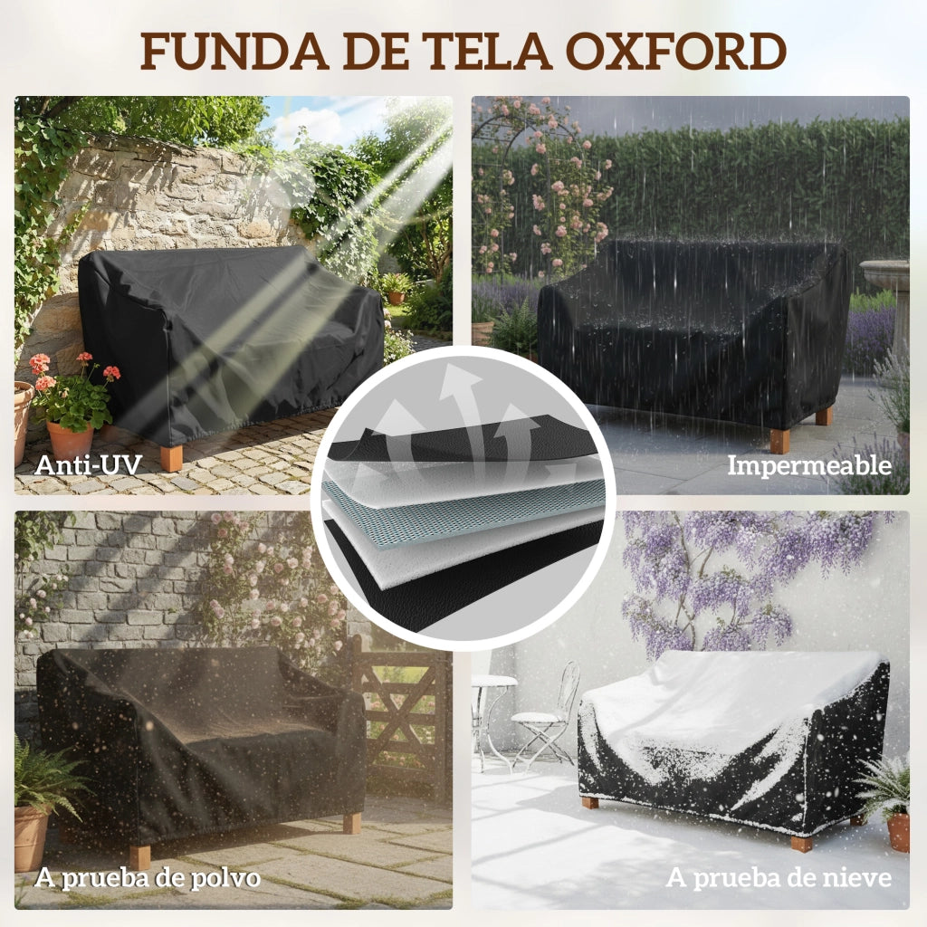 Panchina da Giardino in Legno 2 Posti ¨C zephmum ¨C Marrone Chiaro 125x62x90 cm