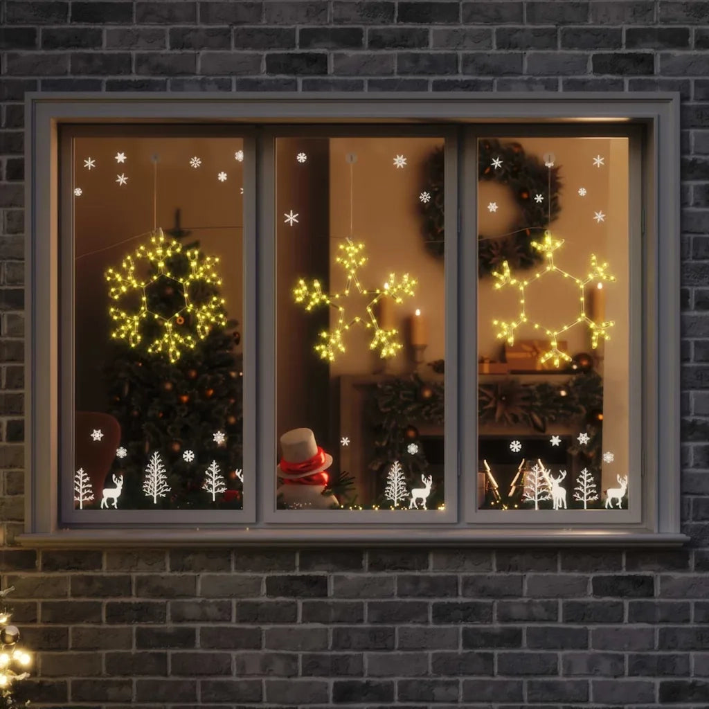 Fiocco di Neve di Natale Bianco caldo 44,5 x 38 cm PVC CFW3797332