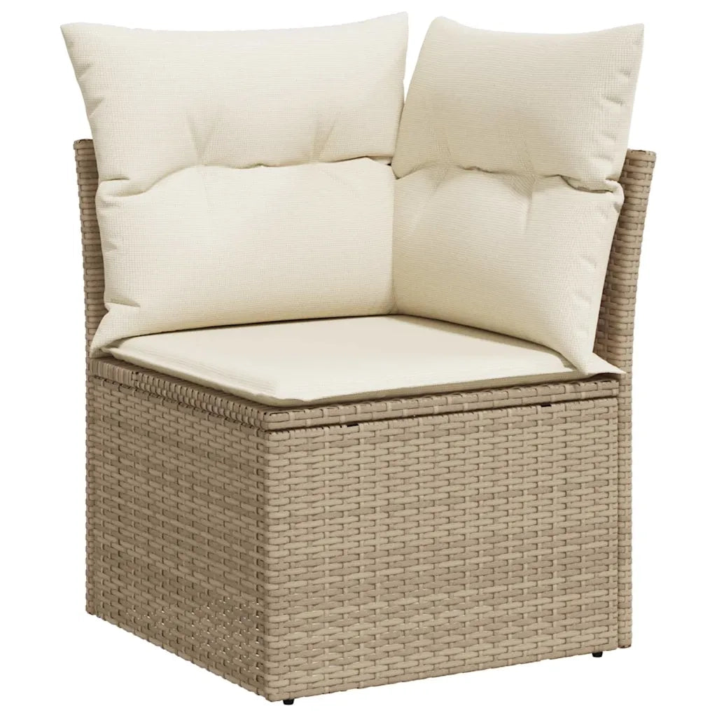 Set Divano da Giardino 8 pz con Cuscini Beige Polyrattan Acacia 3328087