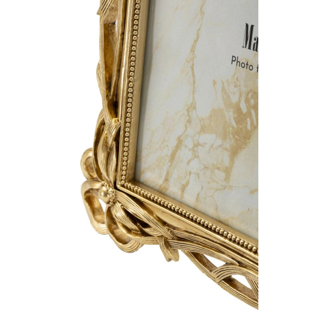 Cornice portafoto Knot oro con decoro a nodi 20x25 cm