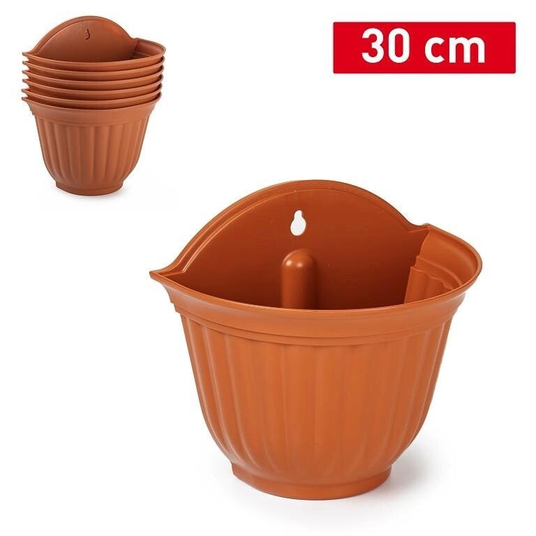 Vaso da Parete Giardino Balcone Roma Marrone 30 cm