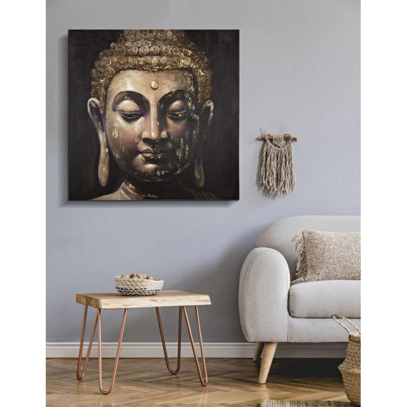 Dipinto Su Tela Buddha -b- cm 100x3x100