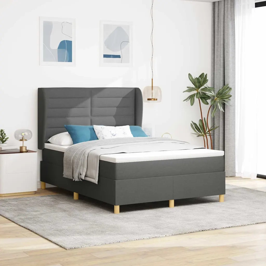 Letto con molle e materasso Grigio Scuro 90x190 cm Tessuto 3340684