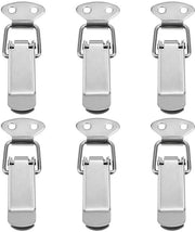 Vangklem a 6 pezzi - Clip per cavo - Bloccaggio a molla - Cassa per strumenti - Set di 1 pezzo - Alta qualità acciaio inossidabile 304 - Bloccaggio