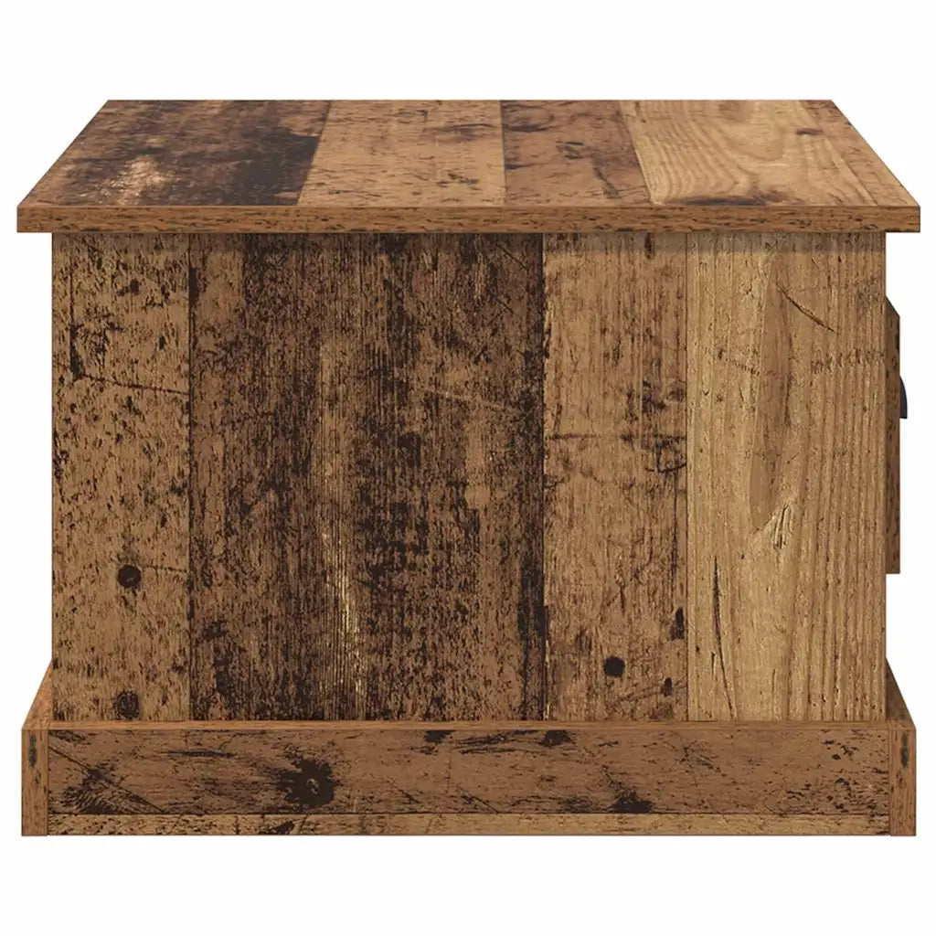 Tavolino da salotto | Tavolino da caff¨¨ | Tavolino da Soggiorno con cassetto Legno vecchio 50 x 50 x 35 cm