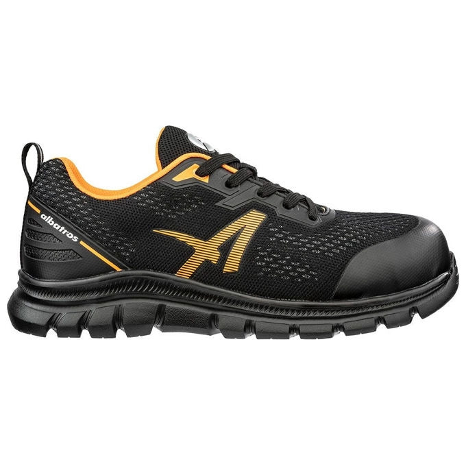Albatros Levitate scarpa di sicurezza S1P SR, puntale in fibra di vetro, suola antiscivolo, arancione, taglia 39
