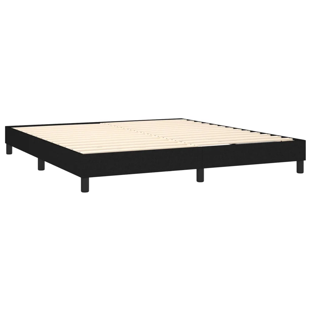 Giroletto a Molle con Materasso Nero 180x200 cm in Tessuto 3126103