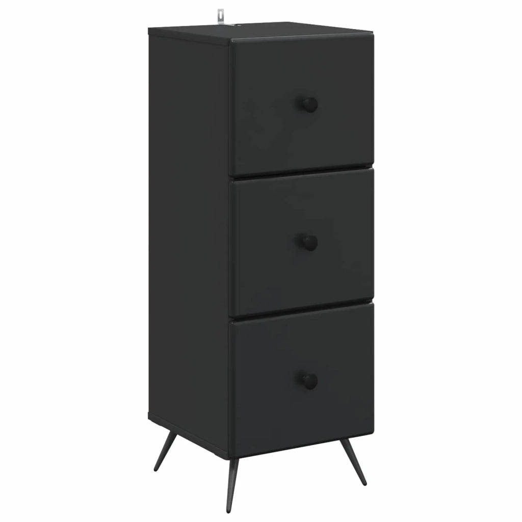Mobile con Cassetti Nero 33 x 34,5 x 90 cm Legno ingegnerizzato 895536