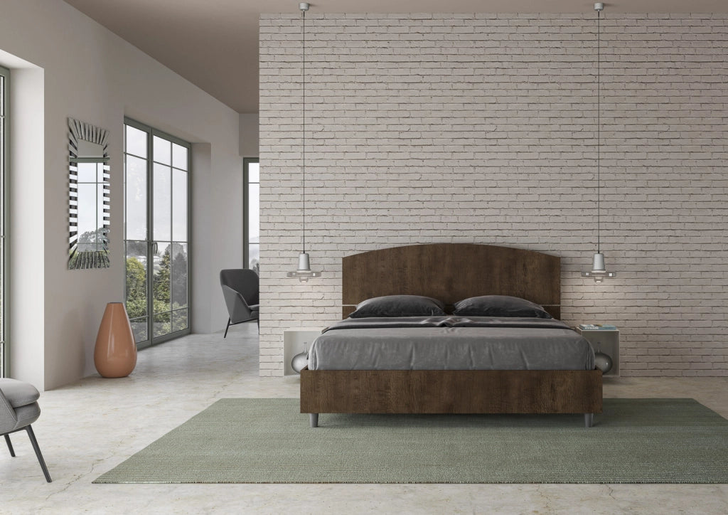 BS COM Letto matrimoniale contenitore 160x190 noce