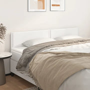 Testiera Bianca 200x5x78/88 cm in Similpelle 345993
