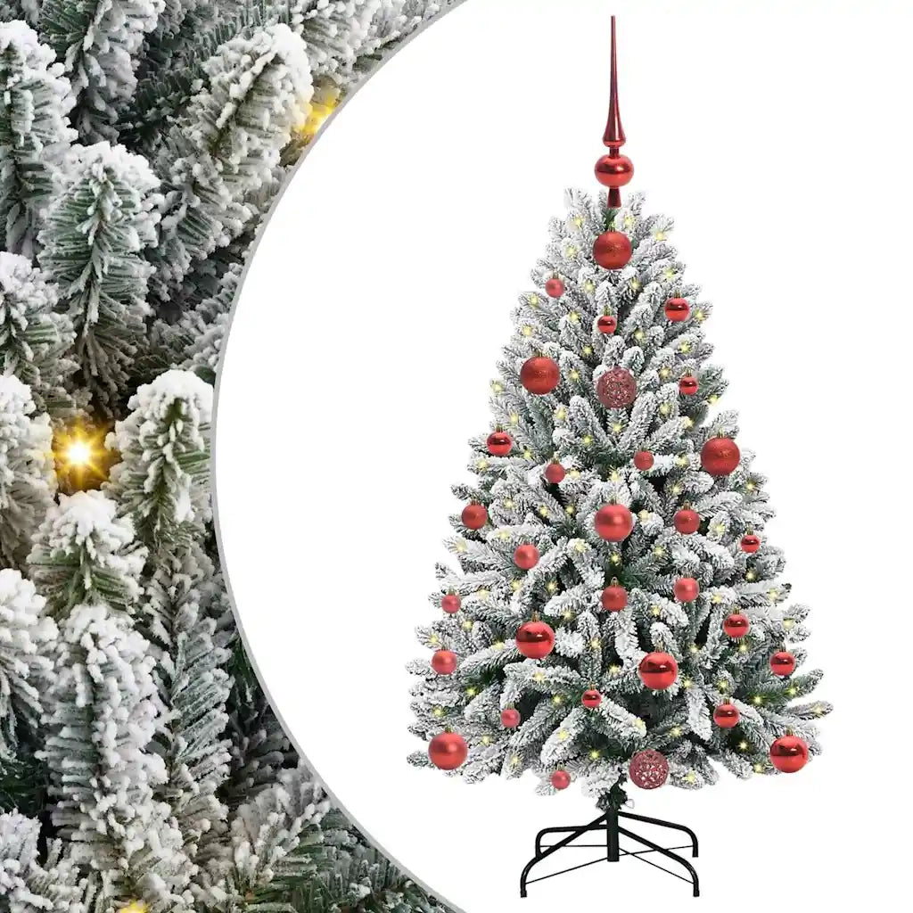 Albero di Natale | Decorazioni natalizie artificiale con 150 LED Verde e Bianco 120 cm