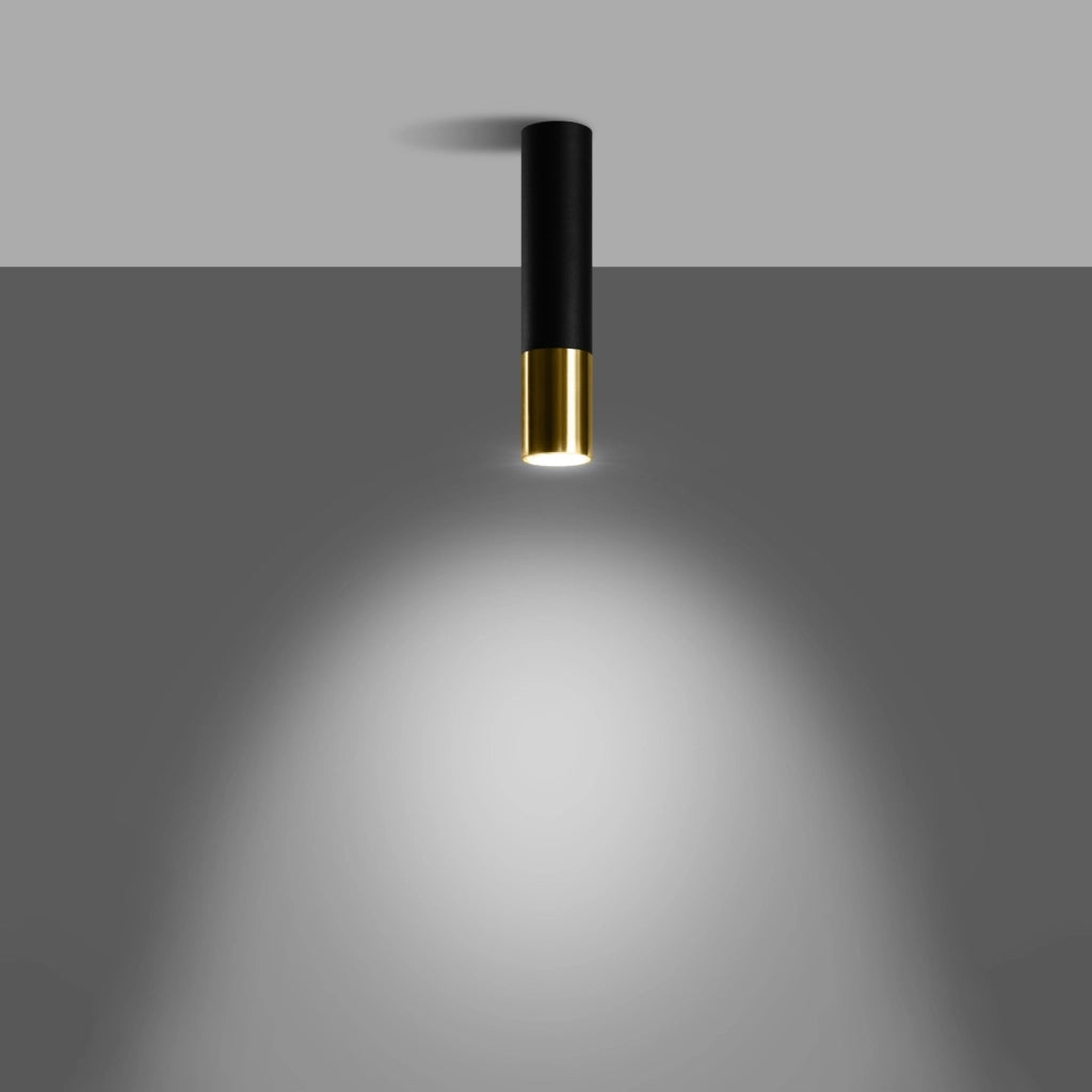 Lampada da soffitto LOOPEZ nero/oro