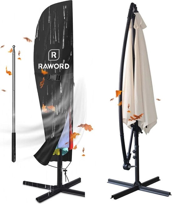 Parasole impermeabili in tessuto 420D Oxford 2,7-3,4 m con cerniera - Resistenti e resistenti alle abrasioni