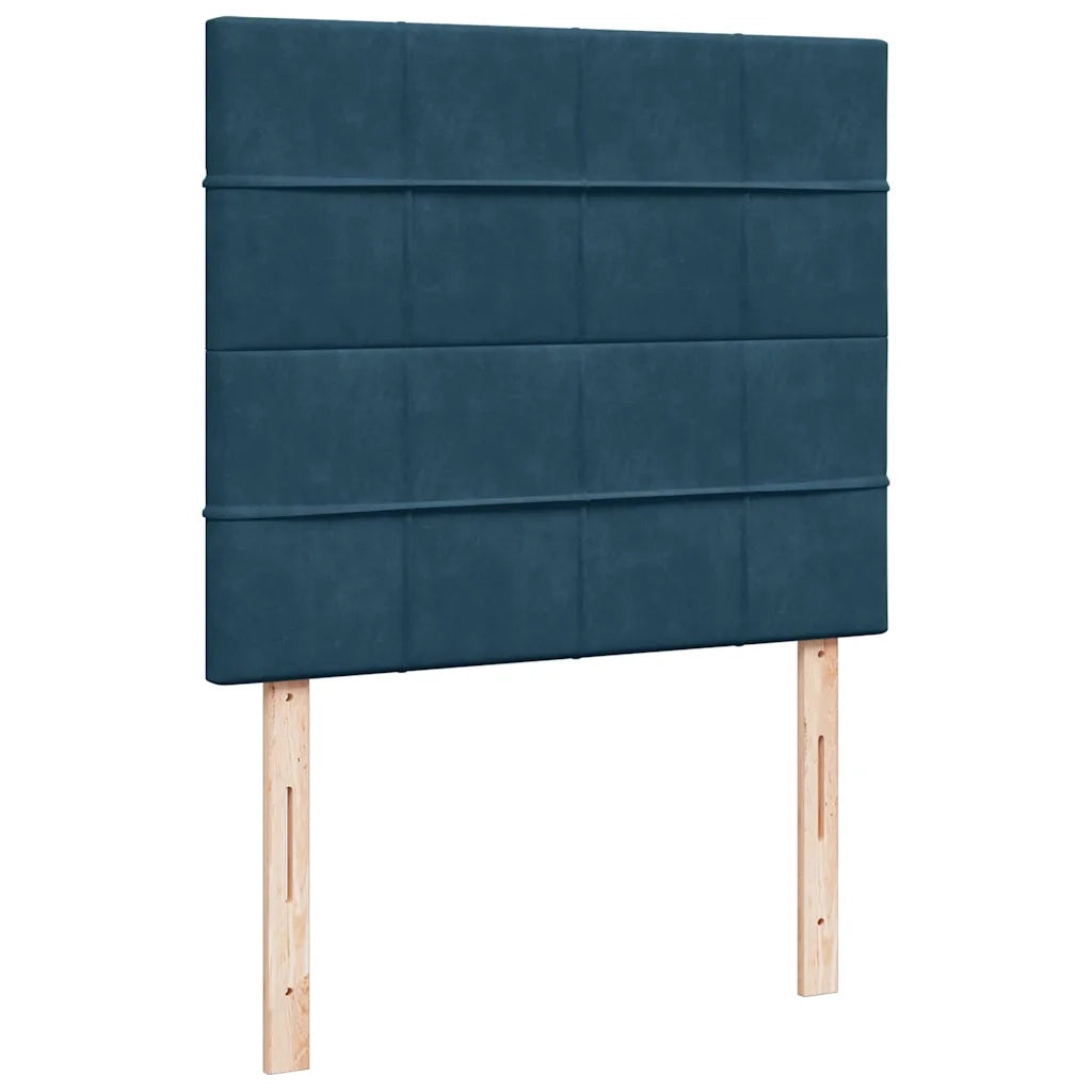 Giroletto a Molle con Materasso Blu 120x200 cm in Velluto