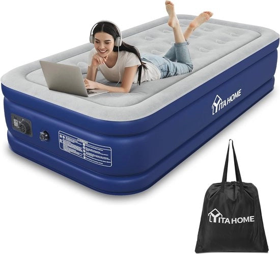 Air Mattress Autopneumatico con Pompina Elettrica - Matraccia Inflabili per Campeggio e Camera da Letto