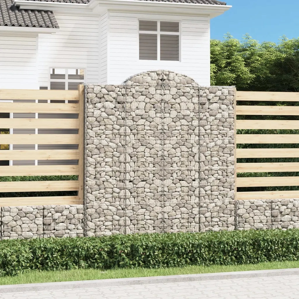 Cesti Gabbioni ad Arco 18 pz 200x50x220/240 cm Ferro Zincato 3146460