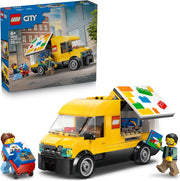 LEGO City The LEGO Van Toy - Delivery Truck Model Building Kit w/ 2 Minifigures, Trolley & Accessories,Eta 6+