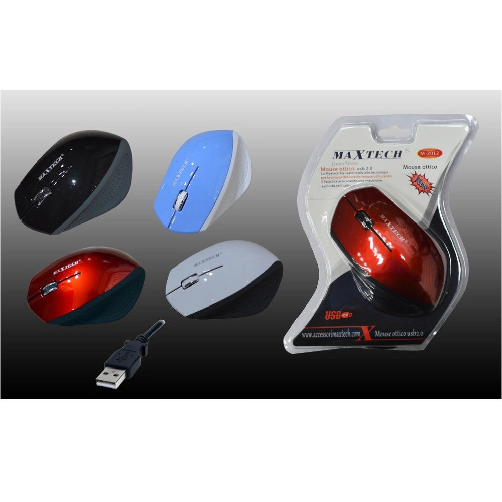 Trade Shop - Mouse Otttico Usb 2.0 Filo Portatile Per Pc Computer 2.4 Ghz Maxtech M-z012f -