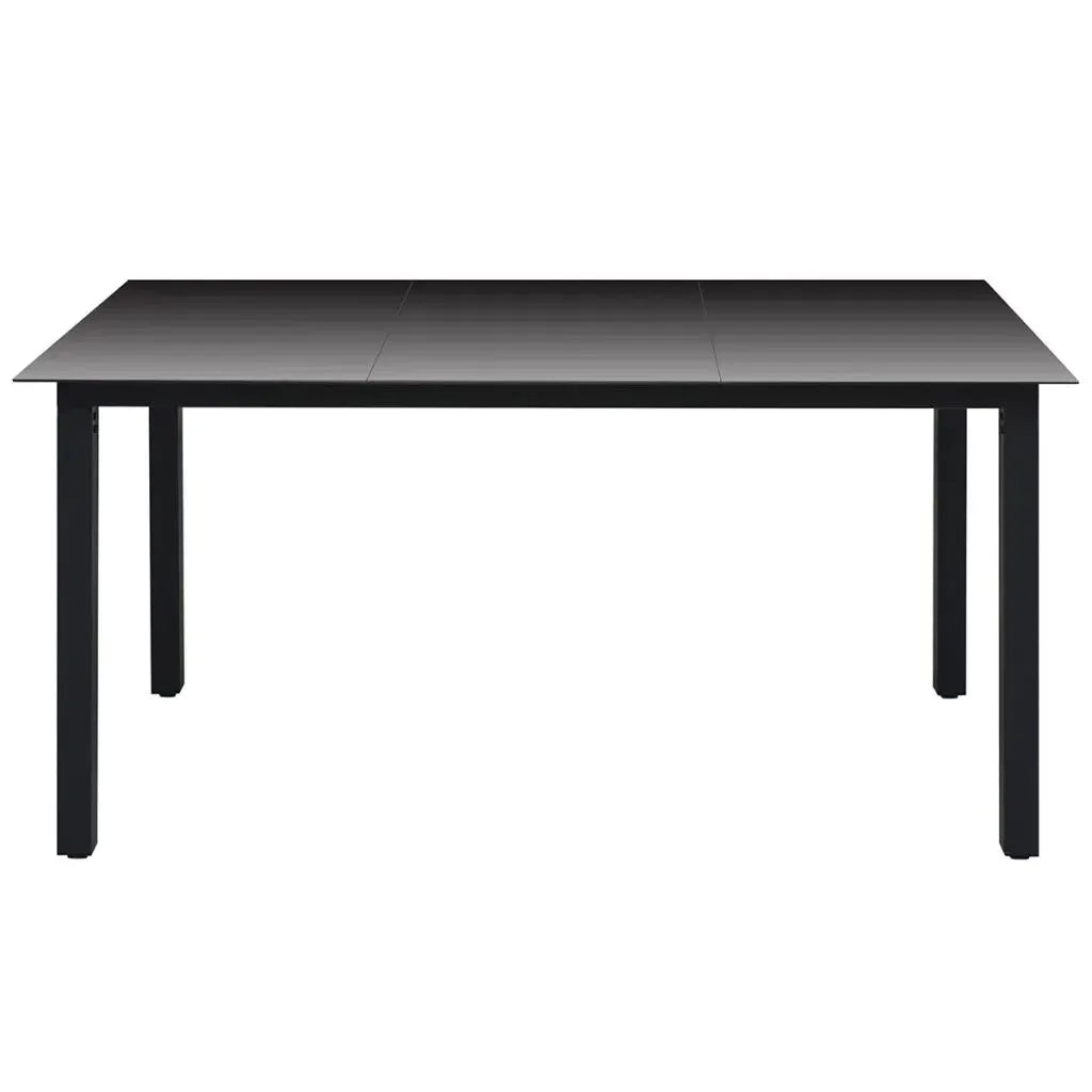 Set da Pranzo da Giardino 5 pz con Cuscini in Polyrattan Nero 3094975