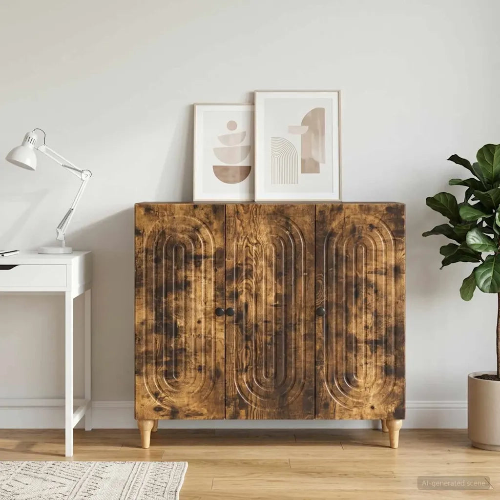 Credenza Rovere Fumo 89 x 34,5 x 80 cm Legno ingegnerizzato 894190