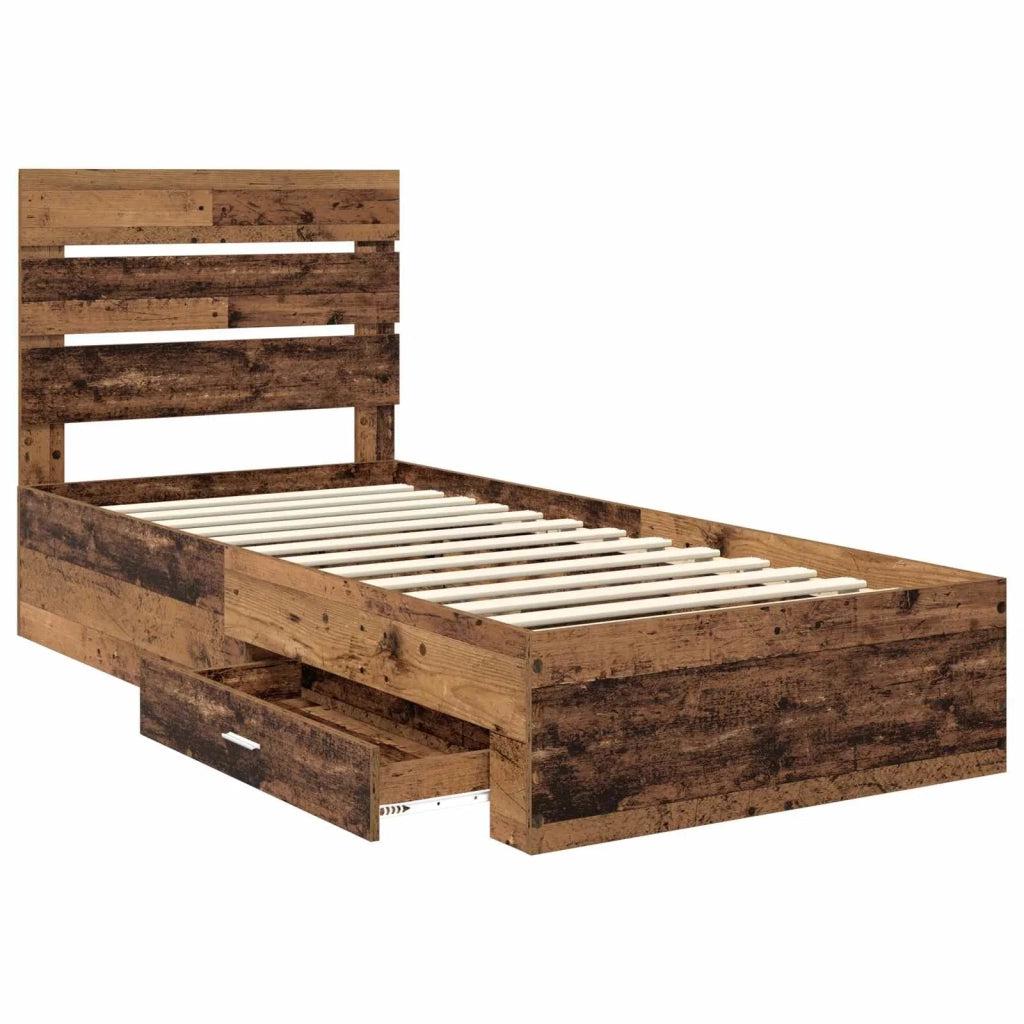 Struttura del letto-Giroletto Legno vecchio 90 x 200 cm Legno multistrato 374772