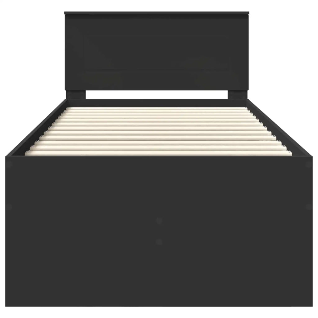 Daybed con cassetto Nero 75 x 190 cm Legno multistrato 3408537