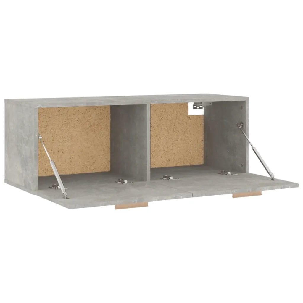 Armadietto a Muro | Mobile Pensile Grigio Cemento 100x36,5x35 cm Legno Multistrato