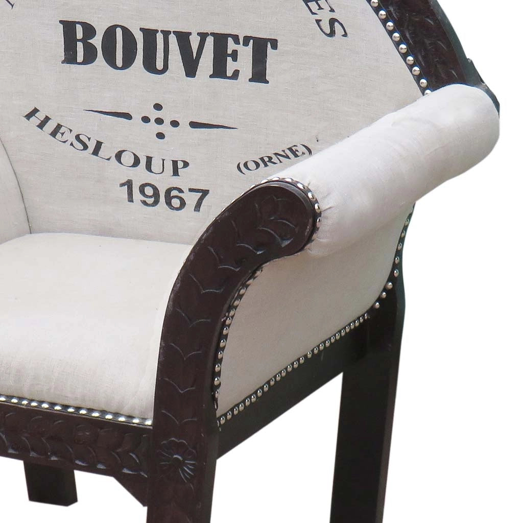 Poltrona imbottita bianca 89x61x100h