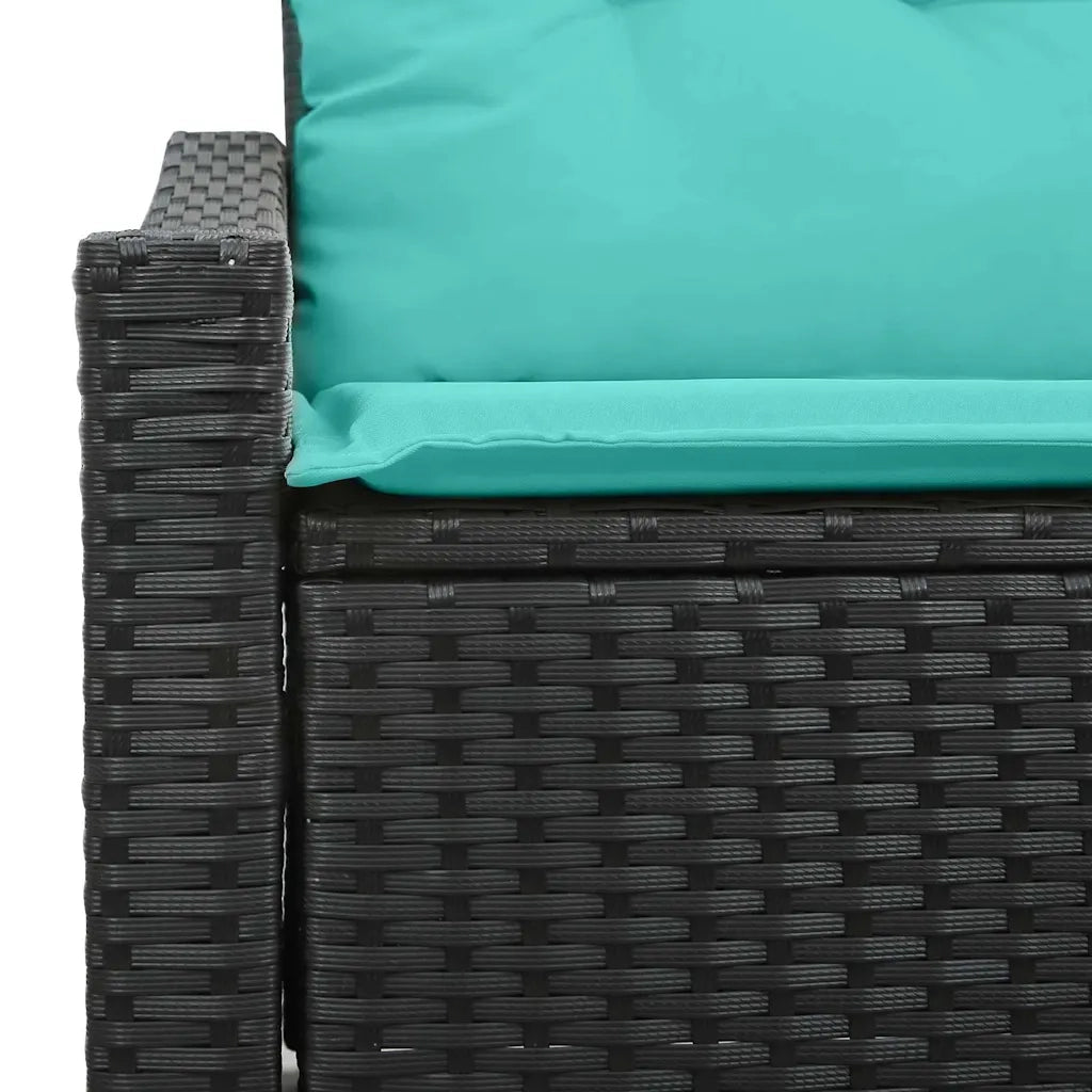 Divano da giardino Grigio 123 x 62 x 69cm polyrattan 42006780