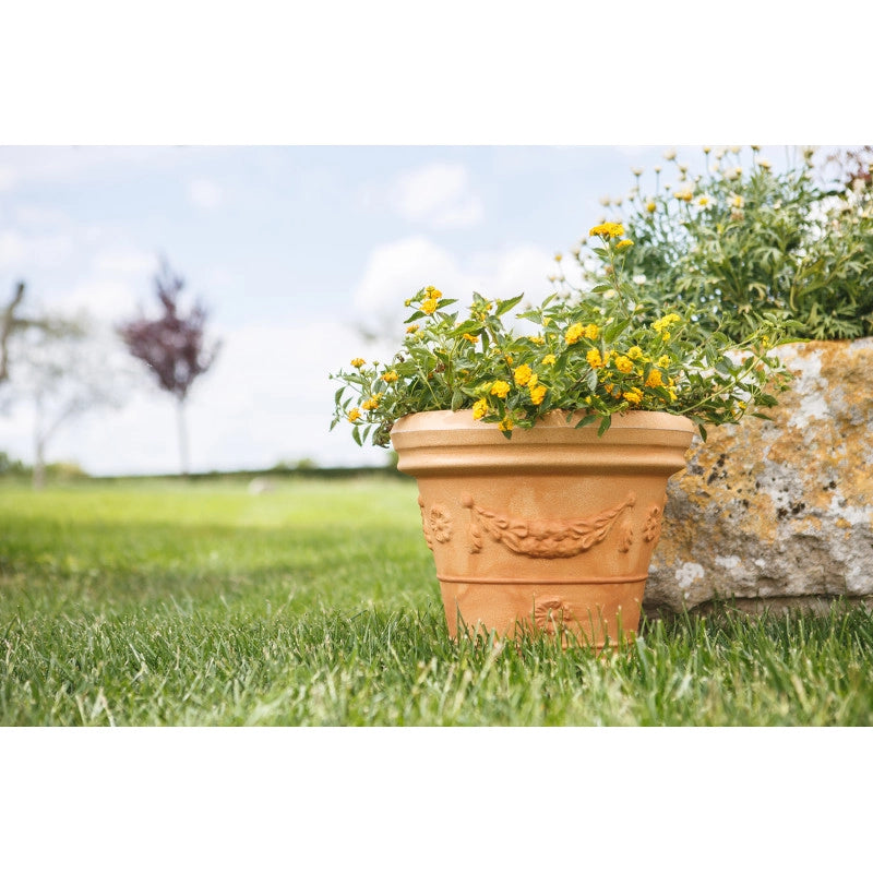 Vaso decorativo classico tradizionale Ø75 H59 in polimero resistente impruneta per piante per giardini e terrazze - Made in Italy - Monacis