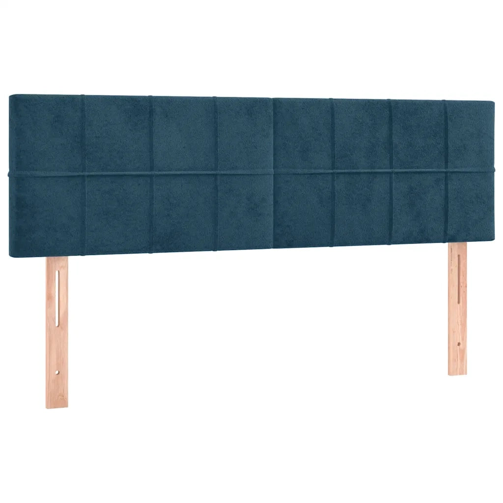 Letto a Molle con Materasso e LED Blu Scuro 140x190 cm 3134403