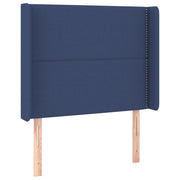 Testiera | Testata ad Orecchio Blu 103x16x118/128 cm in Tessuto