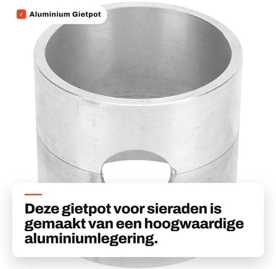 Gietvorm Hittebestendig in Alluminio - Sieradengietpot - Casting Box - Slijtvast - Buon Scambio di Calore - Smaltitore