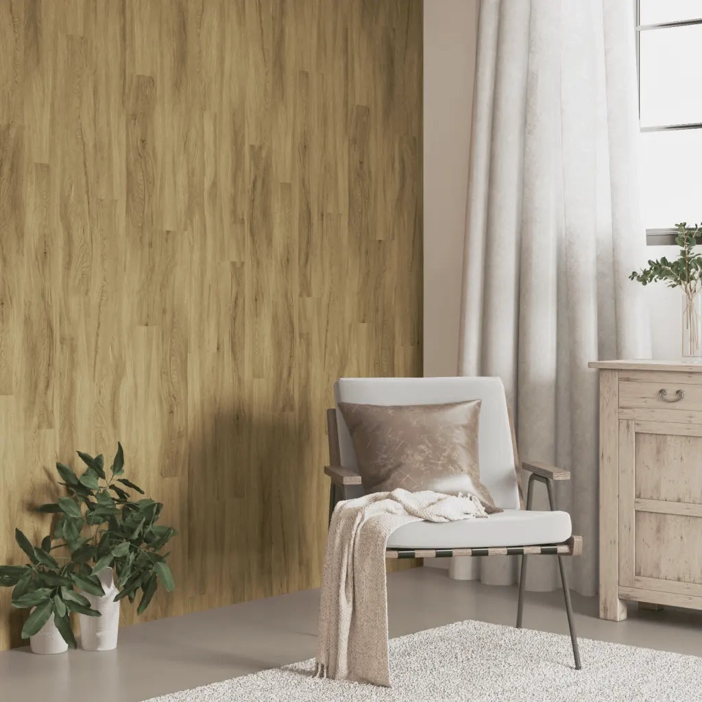 Pannelli da Parete Effetto Legno Marrone PVC 4,12 m² 3189146