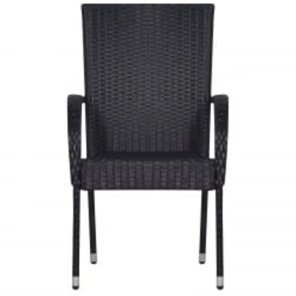Set Mobili da Pranzo per Giardino 5 pz Nero 3099379