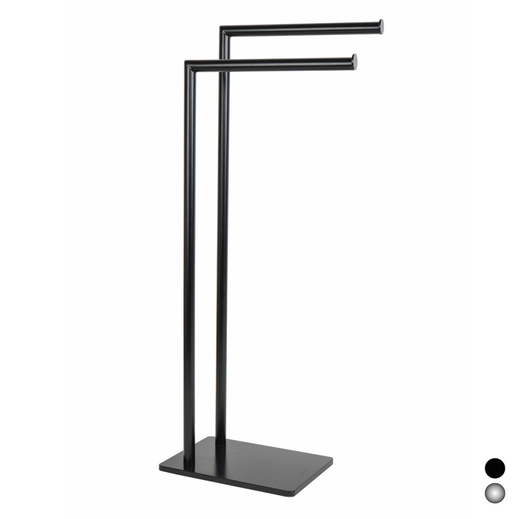 PIANTANA PORTA ASCIUGAMANI MOD. ZERO METAFORM- Nero cm 18 x h. 78 x 33- METAF- pezzi 1