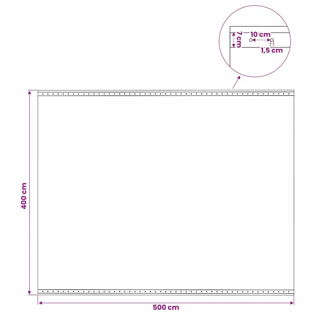 Telo con Occhielli 2 pz Verde 4 x 5 m 260 gsm PE 3429766