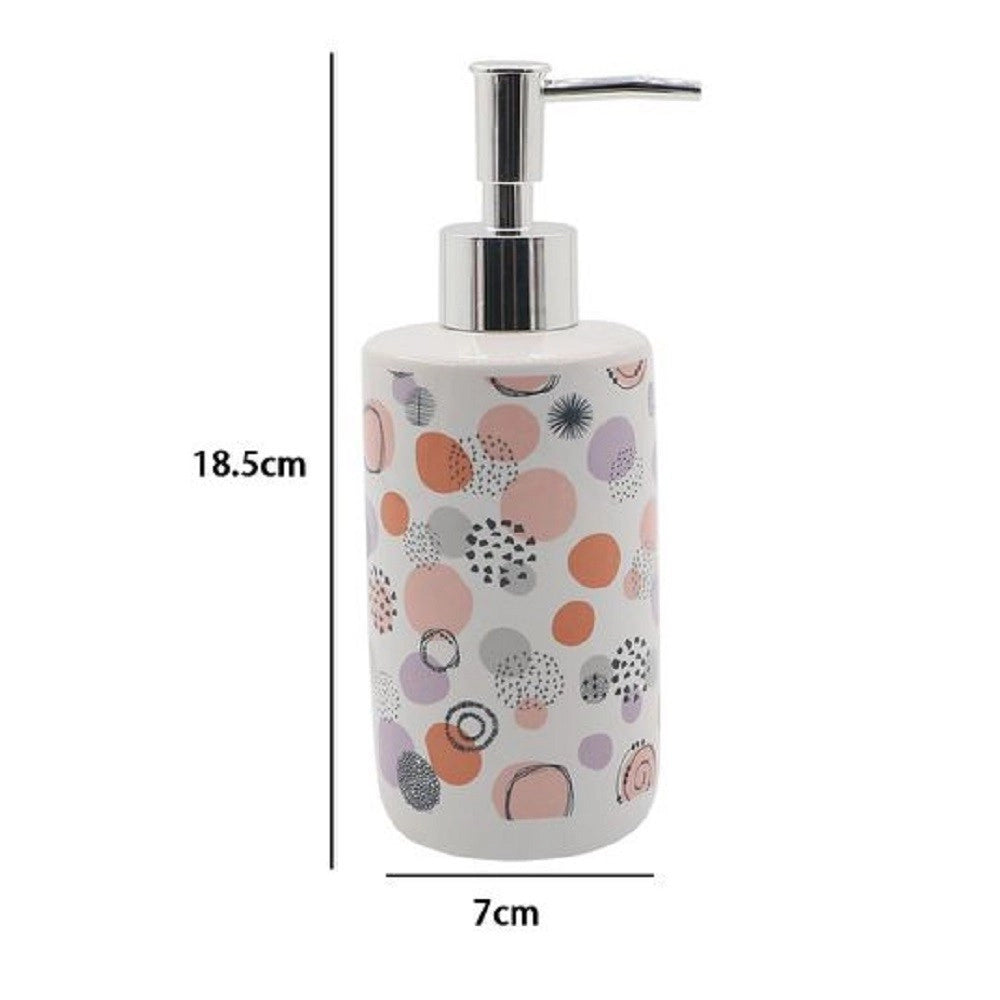 Trade Shop - Dispenser Porta Sapone Liquido Sfere Astratte Multicolore Per Arredo Bagno 87077 -