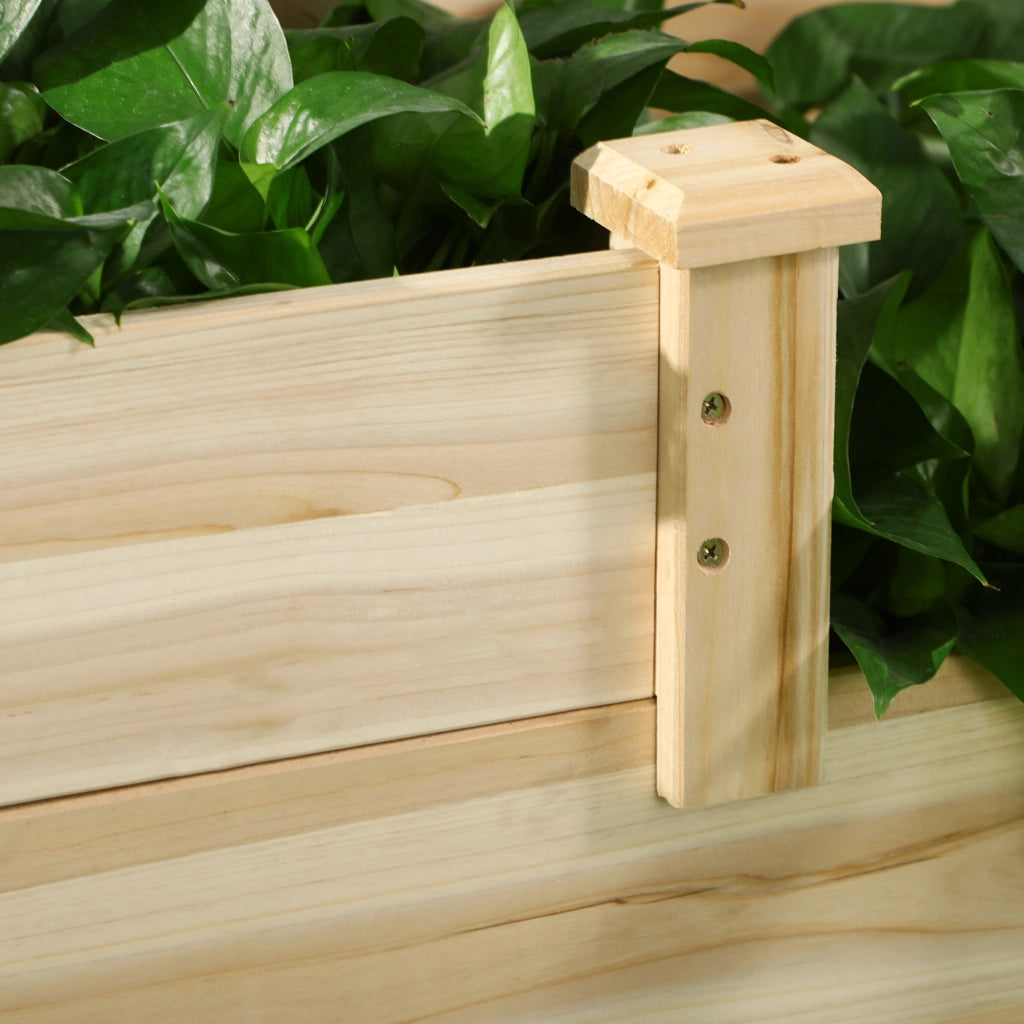 Aiuola rialzata, fioriera a 3 livelli, cassetta da fiori, giardino aromatico, scala per piante in legno di abete naturale per giardino e balcone