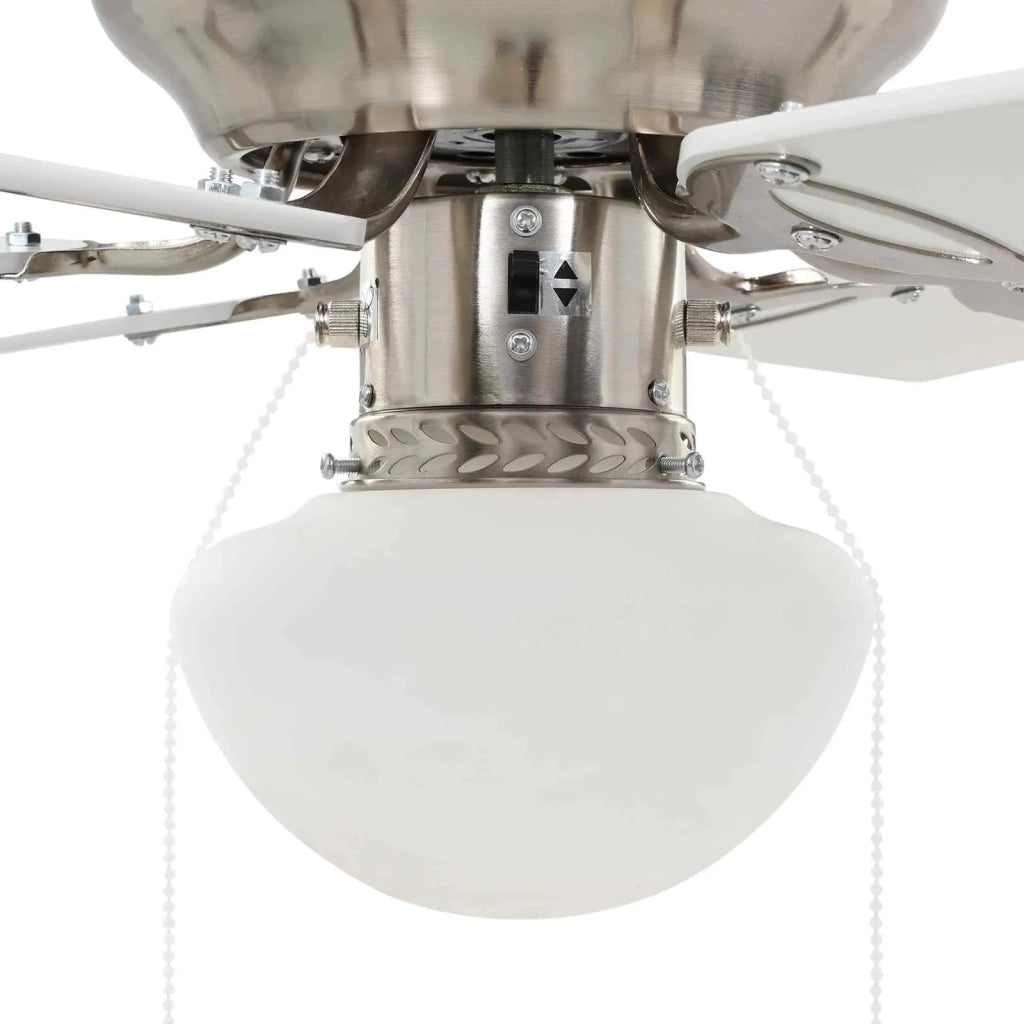 Ventilatore da soffitto con luce Ø 82 cm Bianco 42035660