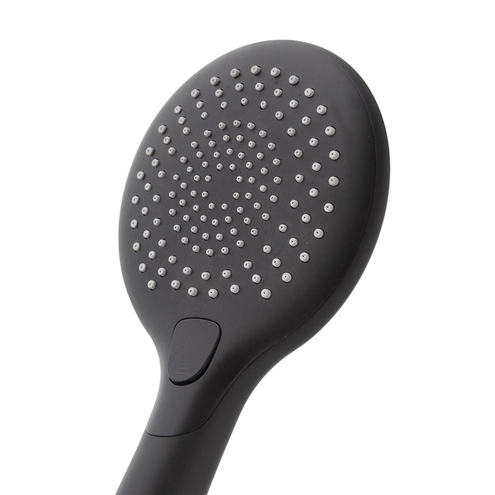 Doccetta tonda 26,5 cm in ABS nera con 3 getti Hidra
