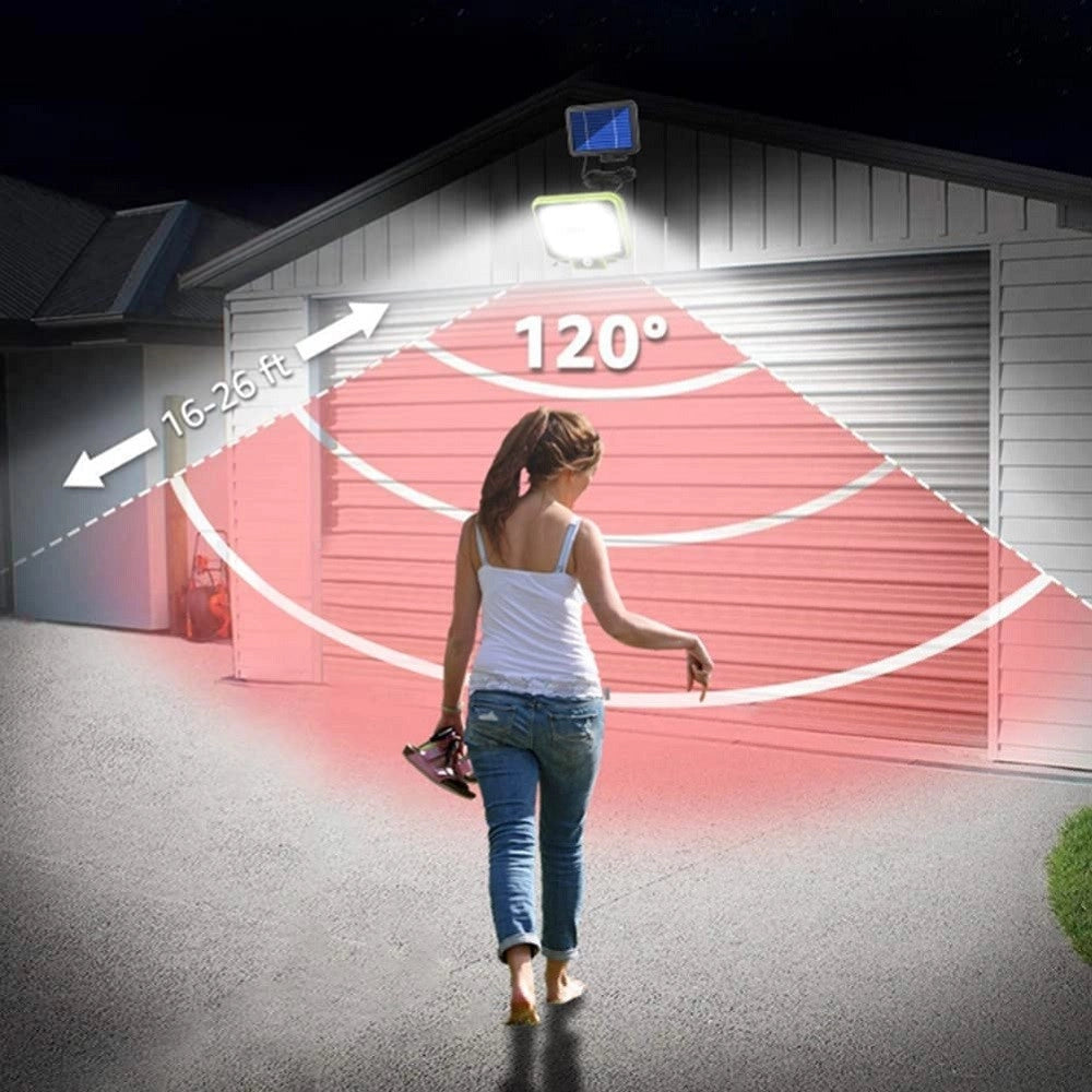 Trade Shop - Lampada A Energia Solare Sensore Movimento 3 Modalità Impermeabile Scale Giardino -