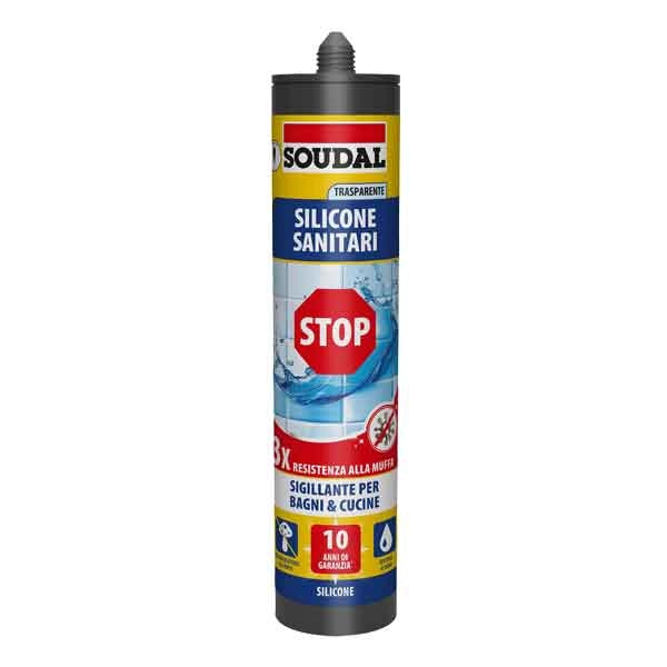 SILICONE ACETICO SANITARI 'STOP MUFFA' SOUDAL 300 ml - Bianco - SOUDAL
